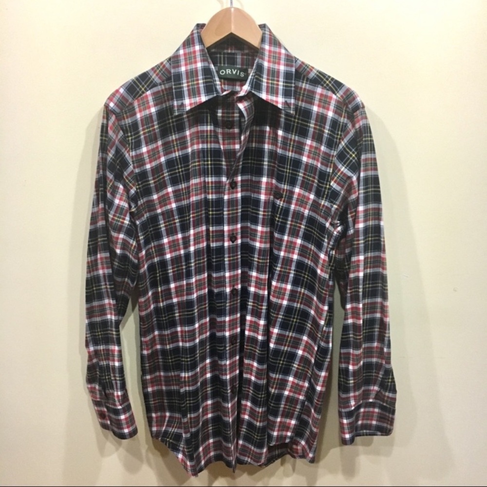 ORVIS Plaid Long sleeve button down shirt
